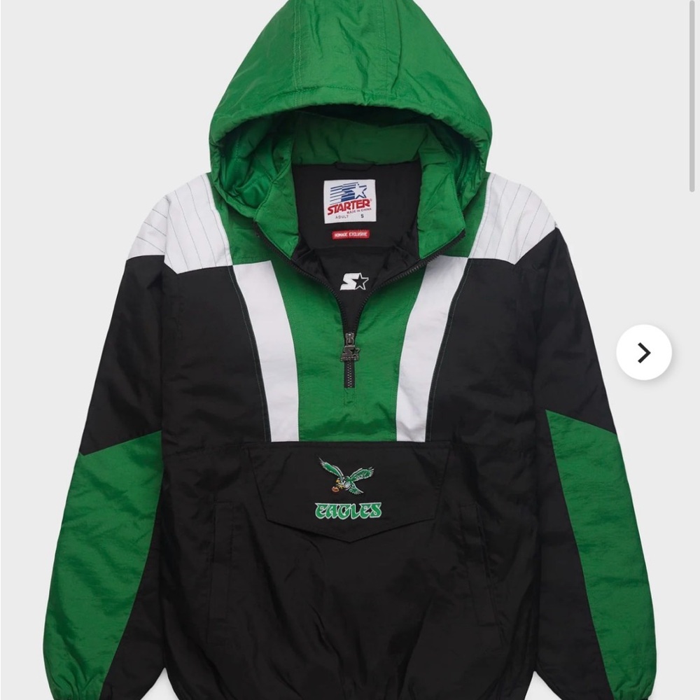 STARTER Homage Eagles Green and Black Hooded Jacket